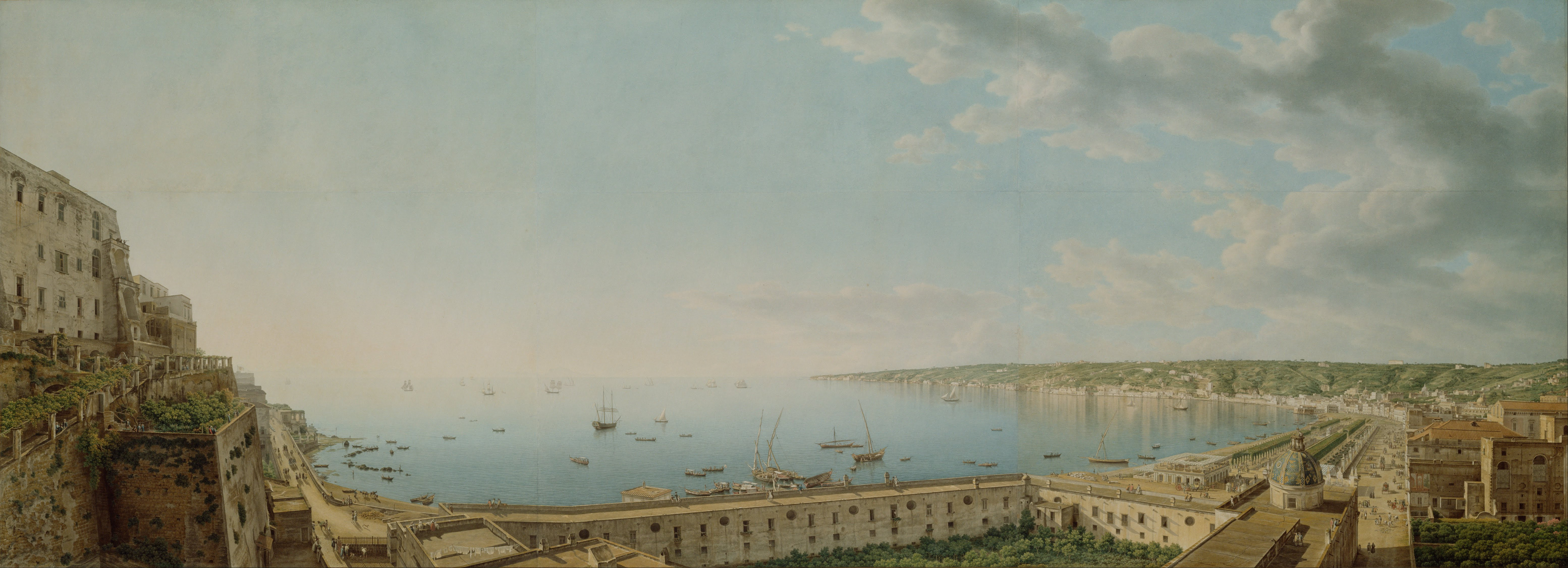 giovanni_battista_lusieri_28italian_-_a_view_of_the_bay_of_naples2c_looking_southwest_from_the_pizzofalcone_toward_capo_di_posilippo_-_google_art_project